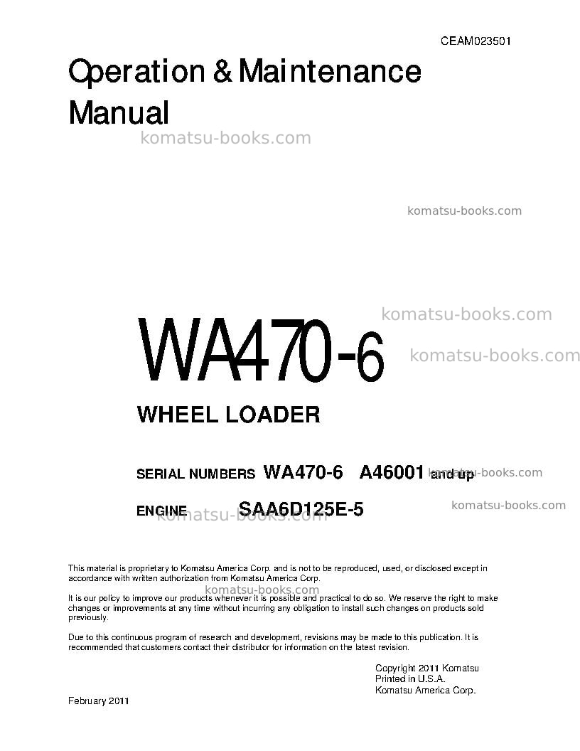 Komatsu gd825a-1jpn Operation manual cover Komatsu gd825a-1jpn Operation manual cover