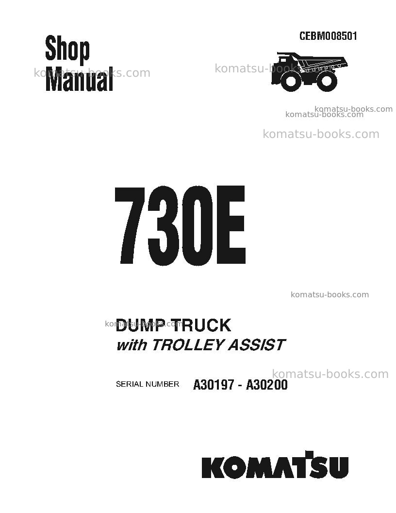Komatsu 730eusa Repair & maintenance cover