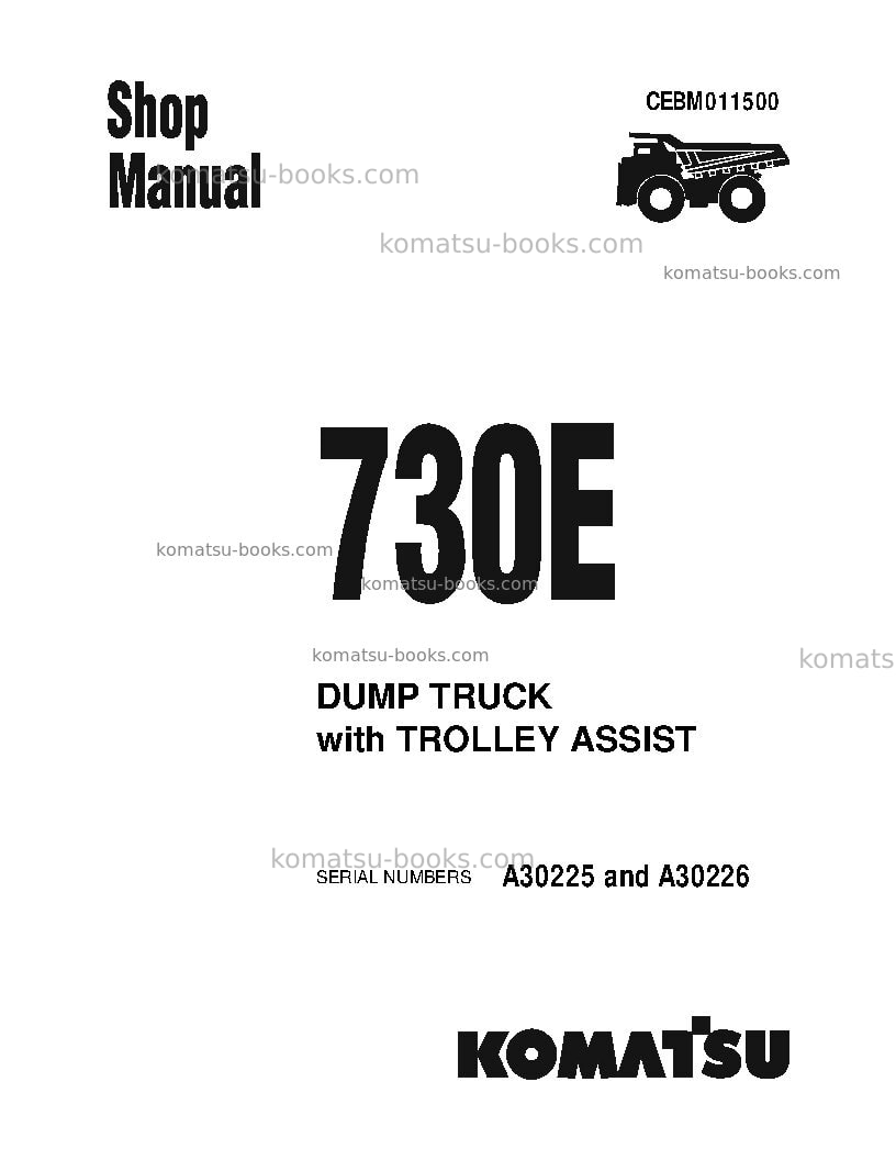 Komatsu 730eusa Repair & maintenance cover