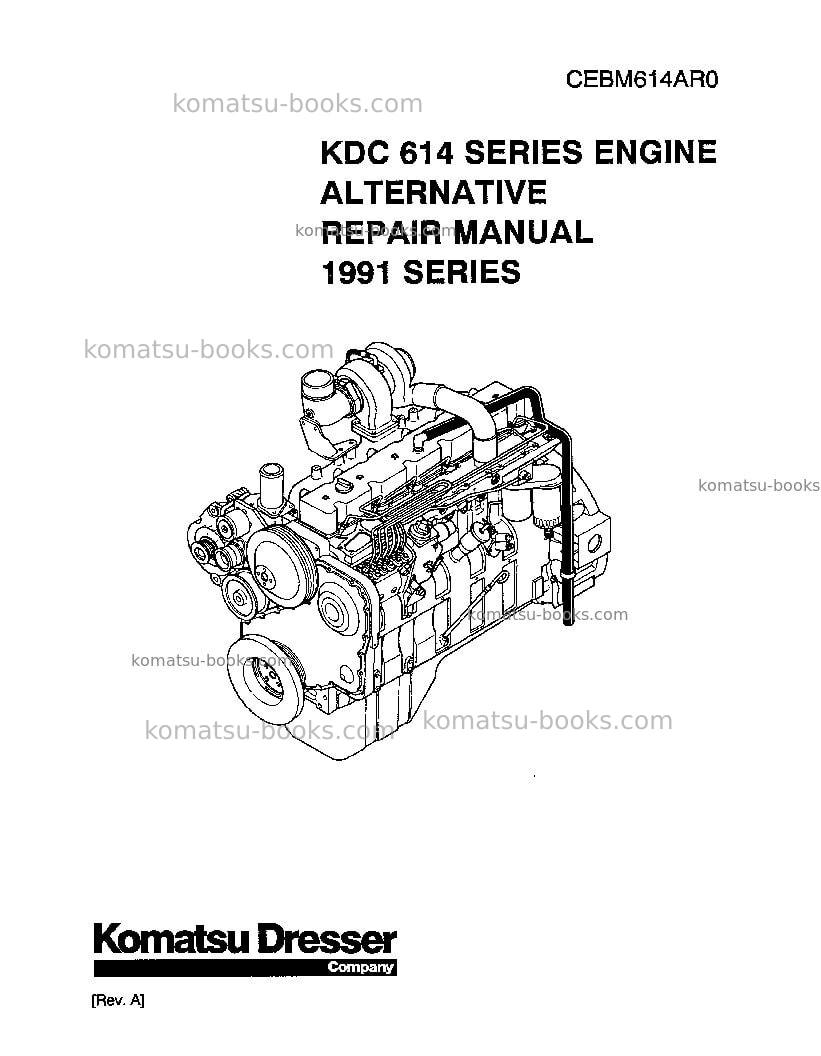Komatsu 614usa Repair & maintenance cover Komatsu 614usa Repair & maintenance cover