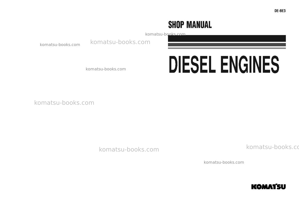 Komatsu 4d120-10jpn-js, for japan Repair & maintenance cover Komatsu 4d120-10jpn-js, for japan Repair & maintenance cover