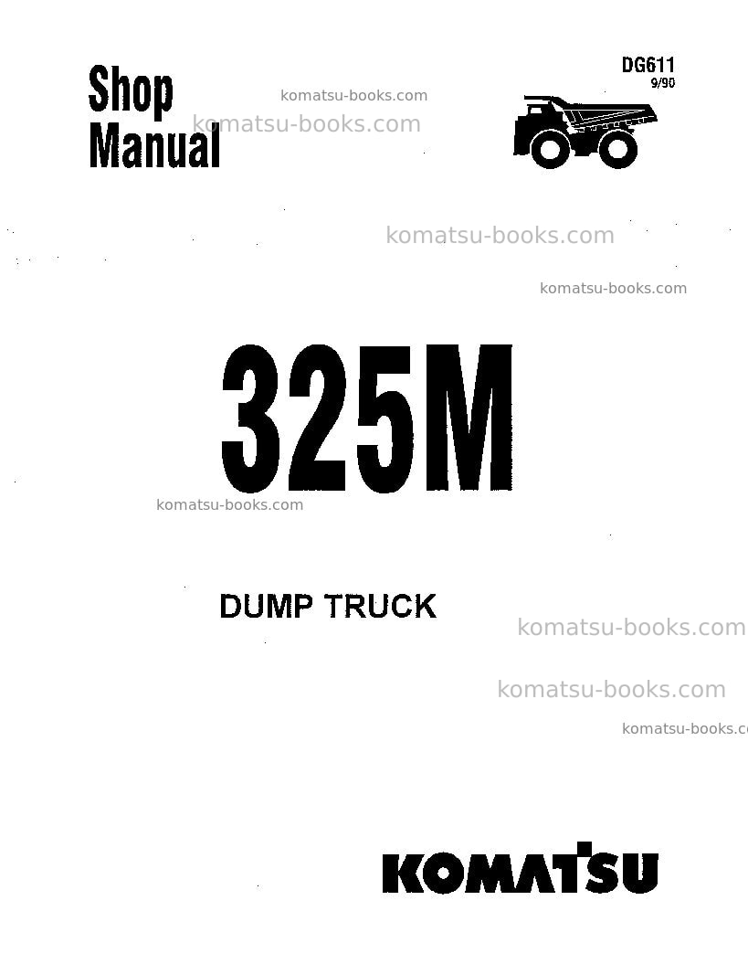 Komatsu 325musa Repair & maintenance cover Komatsu 325musa Repair & maintenance cover
