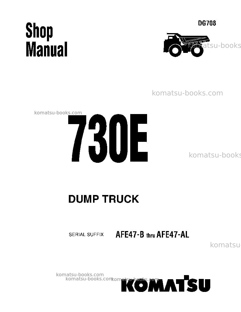 Komatsu 730eusa Repair & maintenance cover