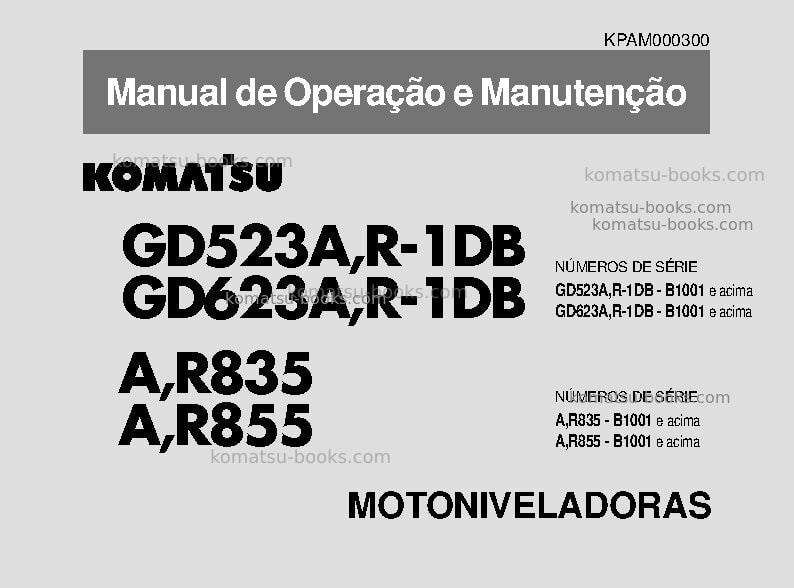 Komatsu gd523r-1jpn Manual de operação capa