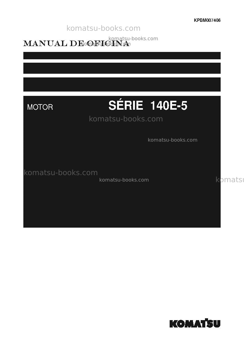 Komatsu saa6d140e-5jpn Reparo e manutenção capa Komatsu saa6d140e-5jpn Reparo e manutenção capa