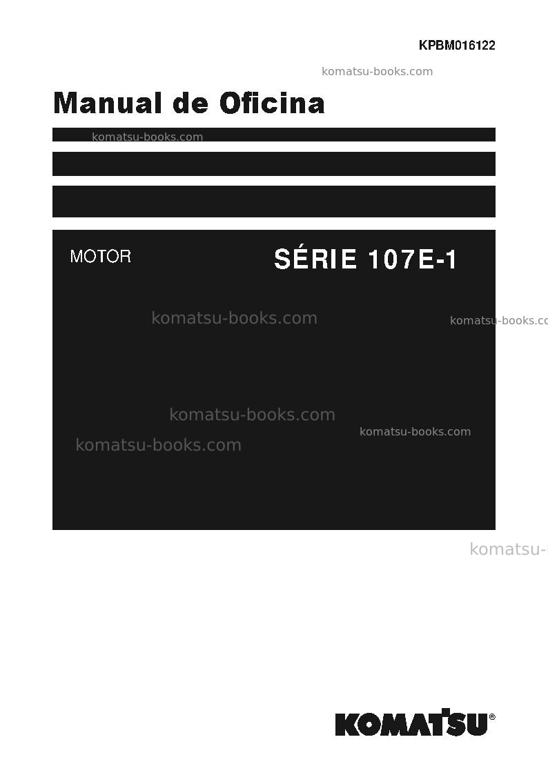 Komatsu 107e-1 seriesjpn Reparo e manutenção capa Komatsu 107e-1 seriesjpn Reparo e manutenção capa
