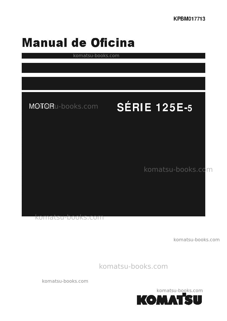 Komatsu 125e-5 seriesjpn Reparo e manutenção capa Komatsu 125e-5 seriesjpn Reparo e manutenção capa