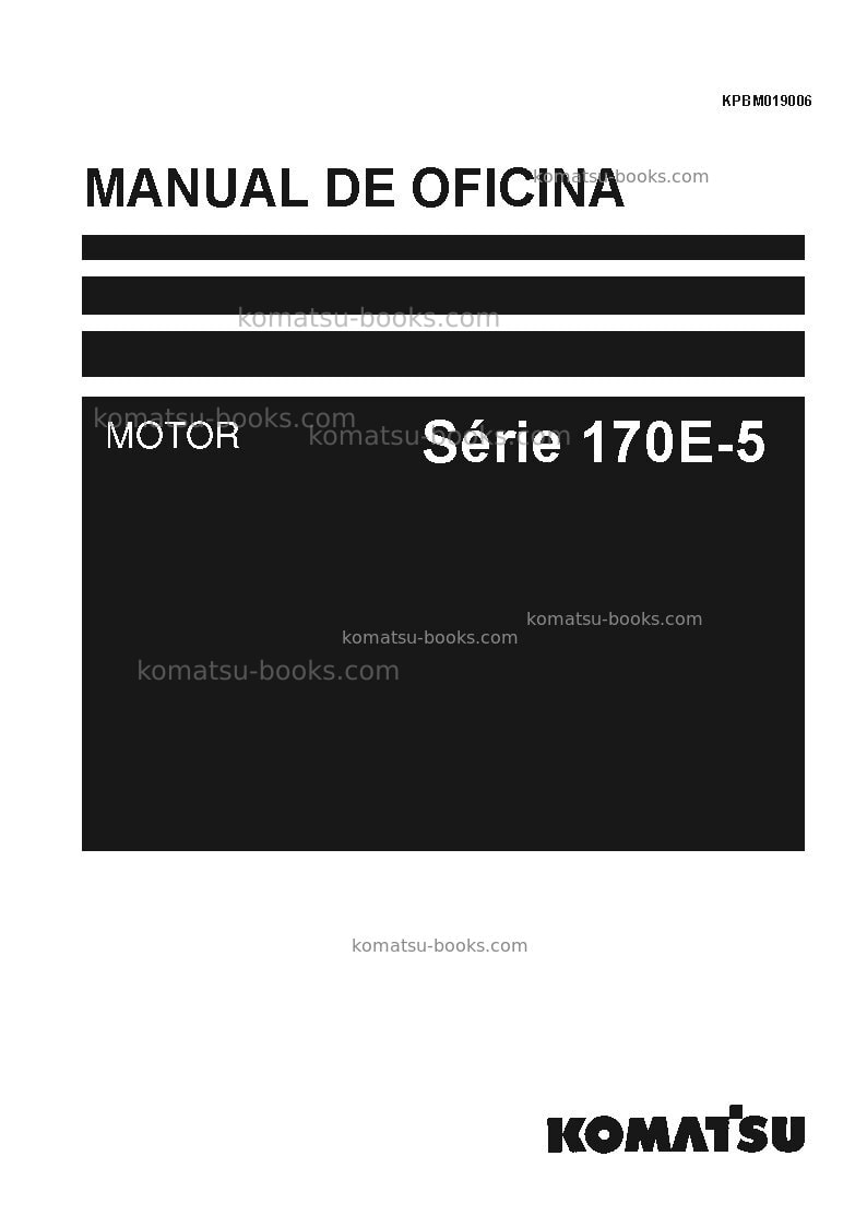Komatsu 6d170e-5jpn Reparo e manutenção capa