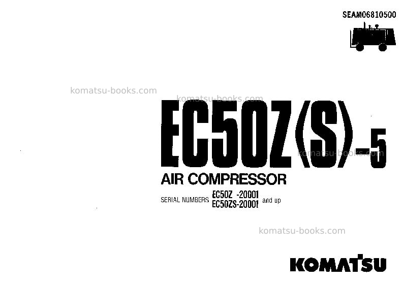 Komatsu ec50z-5jpn Operation manual cover Komatsu ec50z-5jpn Operation manual cover