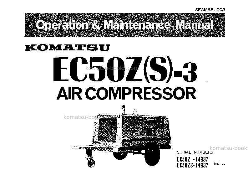 Komatsu ec50zs-3jpn Operation manual cover Komatsu ec50zs-3jpn Operation manual cover