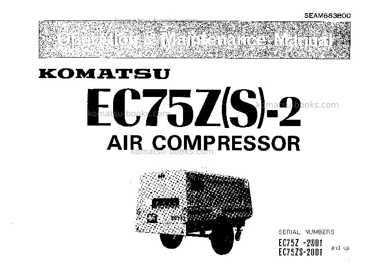 Komatsu ec75z-2jpn Operation manual cover Komatsu ec75z-2jpn Operation manual cover