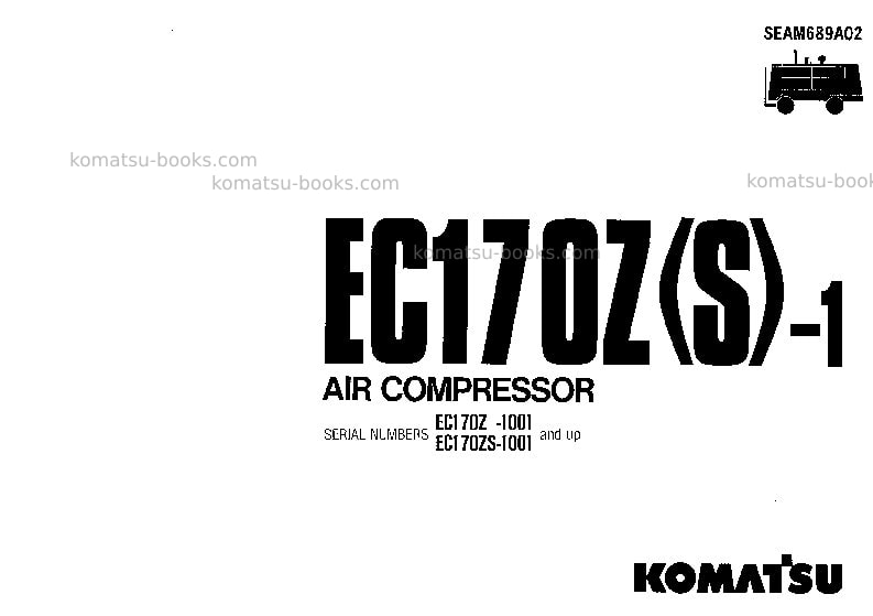 Komatsu ec170z-1jpn Operation manual cover Komatsu ec170z-1jpn Operation manual cover