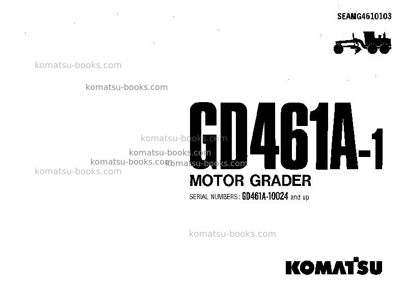 Komatsu gd461a-1jpn Operation manual cover Komatsu gd461a-1jpn Operation manual cover