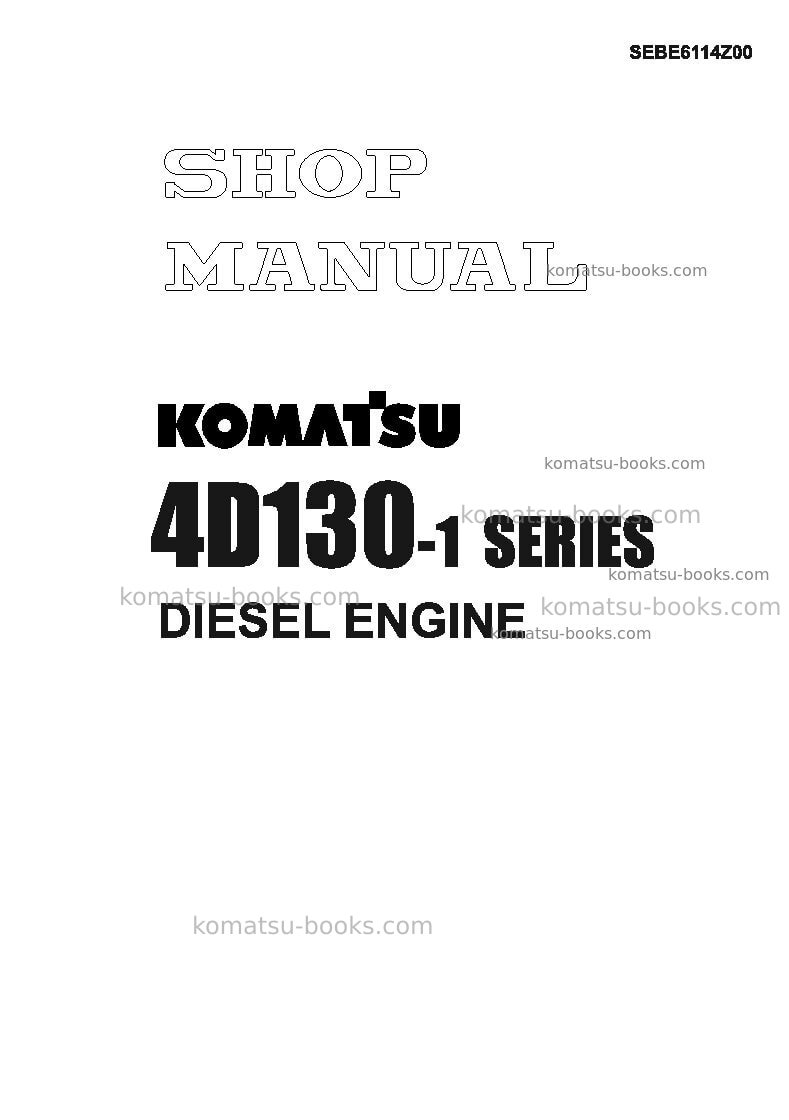 Komatsu 4d130-1jpn Repair & maintenance cover Komatsu 4d130-1jpn Repair & maintenance cover