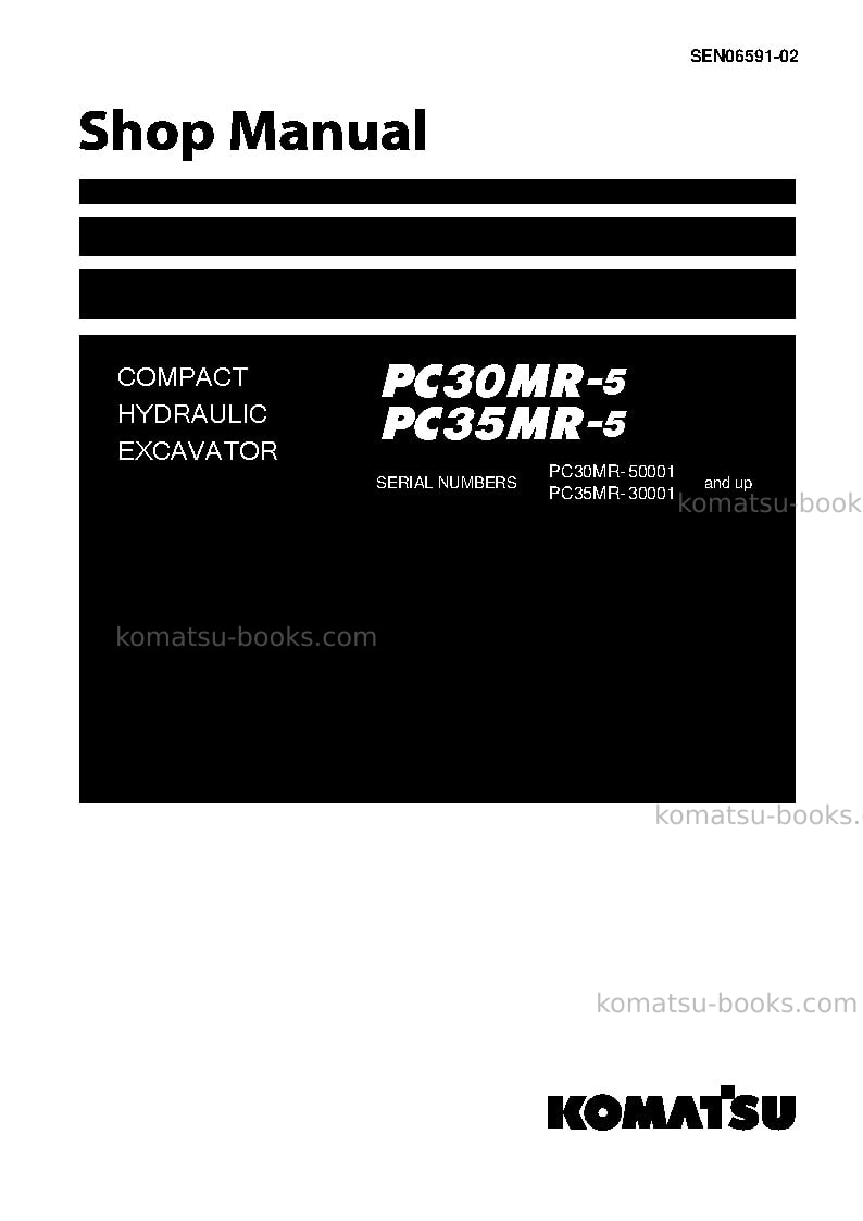 Komatsu pc35mr-5jpn Repair & maintenance cover Komatsu pc35mr-5jpn Repair & maintenance cover