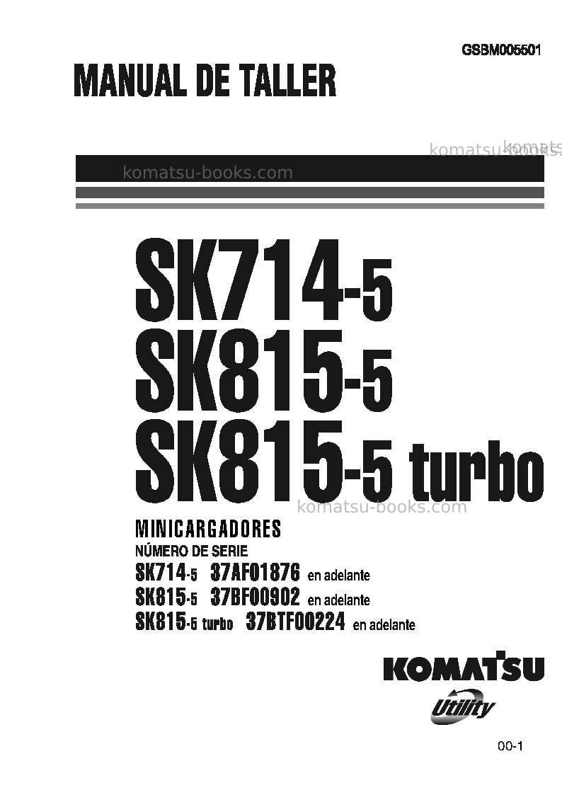 Komatsu sk714-5ita-/ Reparación y mantenimiento cover