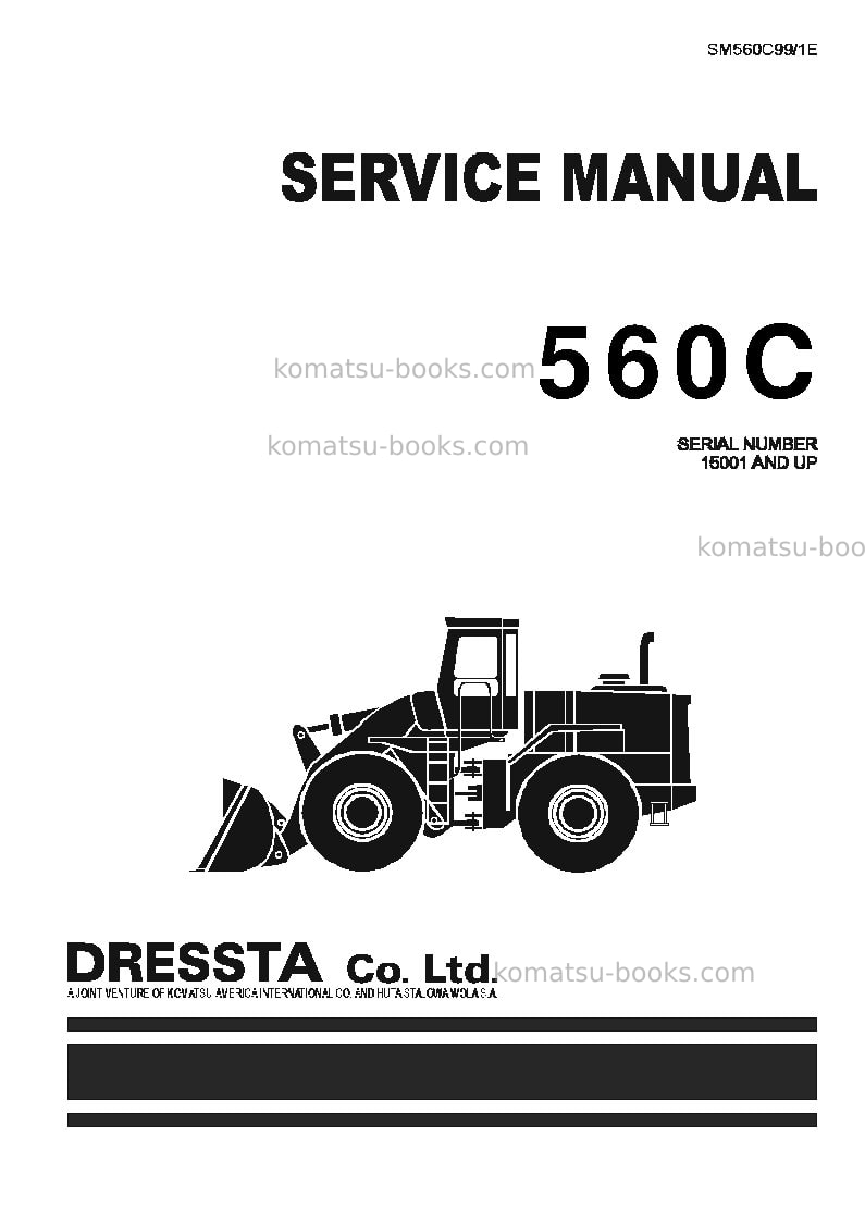 Komatsu 560c Repair & maintenance cover