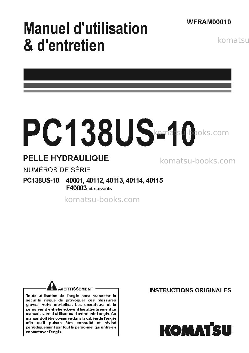 Komatsu pw150es-6gbr-k Руководство по эксплуатации обложка