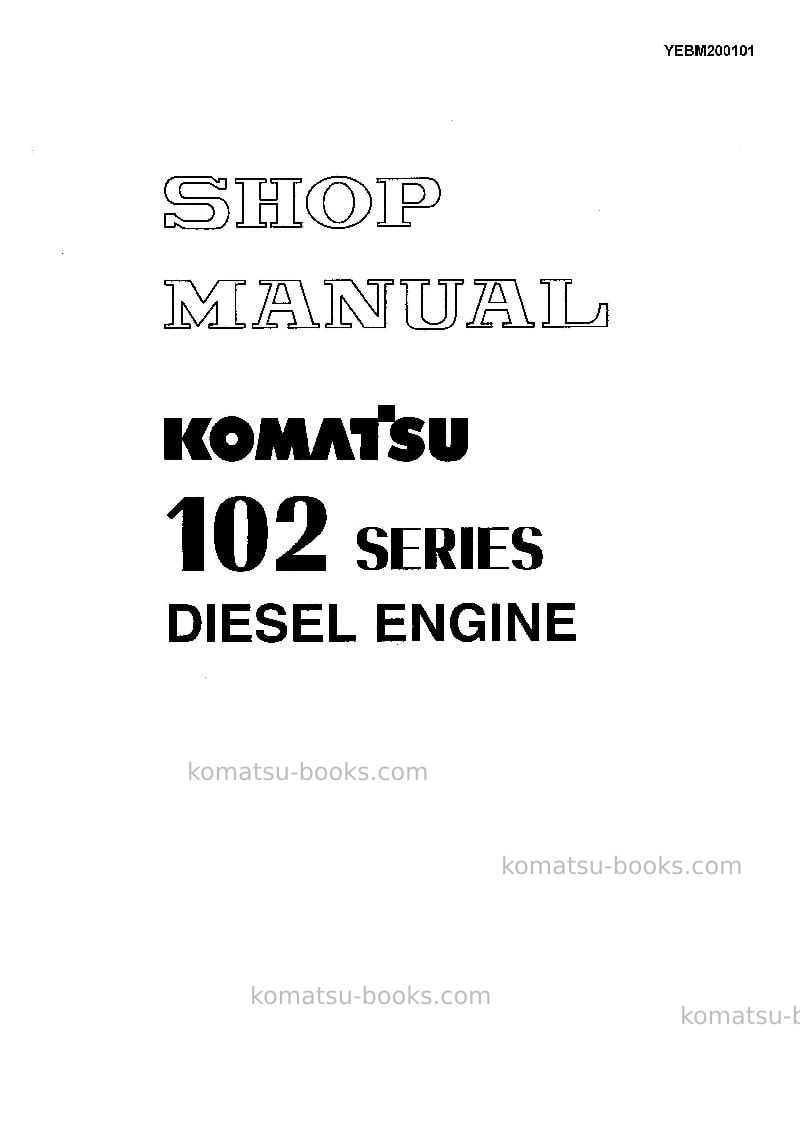 Komatsu 102 series-cchn-for australia Repair & maintenance cover Komatsu 102 series-cchn-for australia Repair & maintenance cover