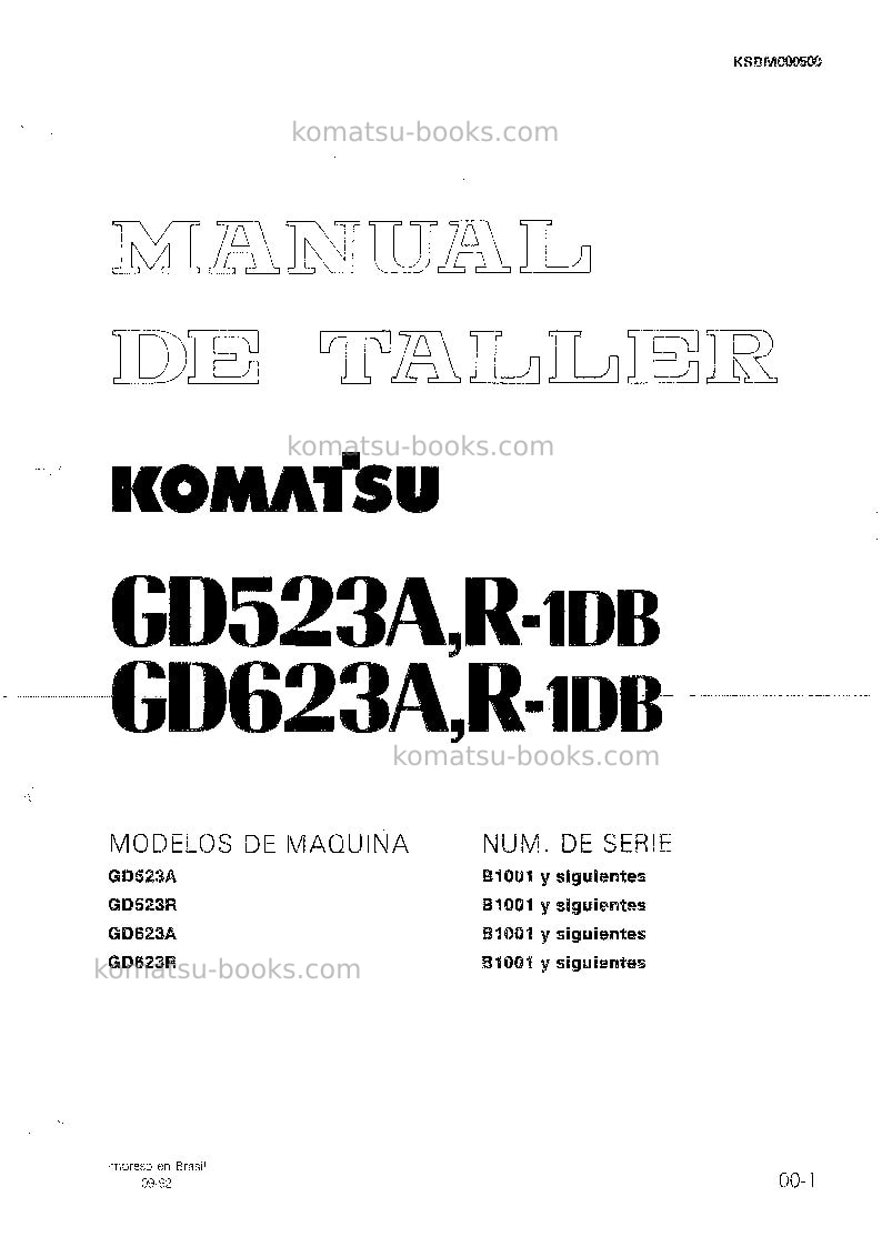 Komatsu gd523r-1jpn Reparación y mantenimiento cover