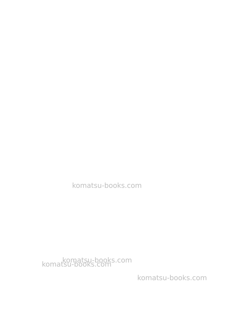 Komatsu pc200lc-8jpn-m0 Repair & maintenance cover Page 2