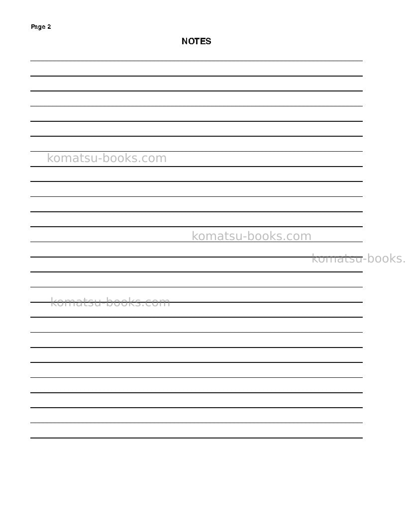 Komatsu k19usa Repair & maintenance cover Page 2 Komatsu k19usa Repair & maintenance cover Page 2