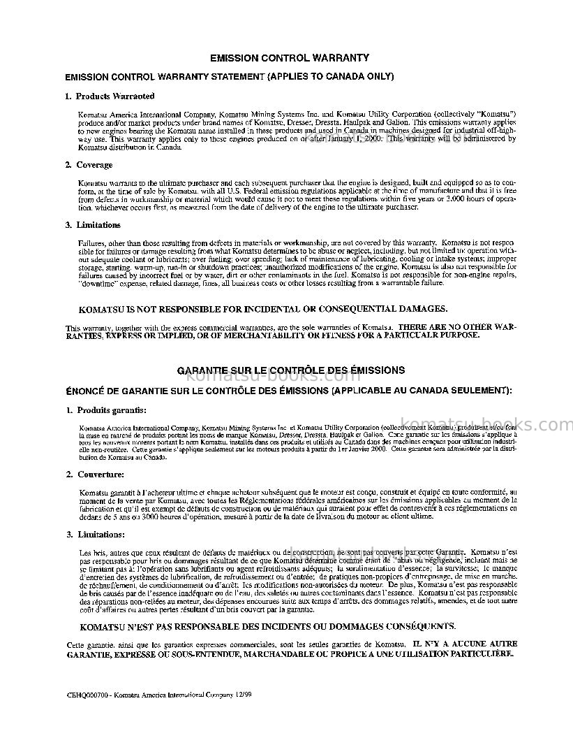Komatsu d38p-1usa-a Operation manual cover Page 2 Komatsu d38p-1usa-a Operation manual cover Page 2