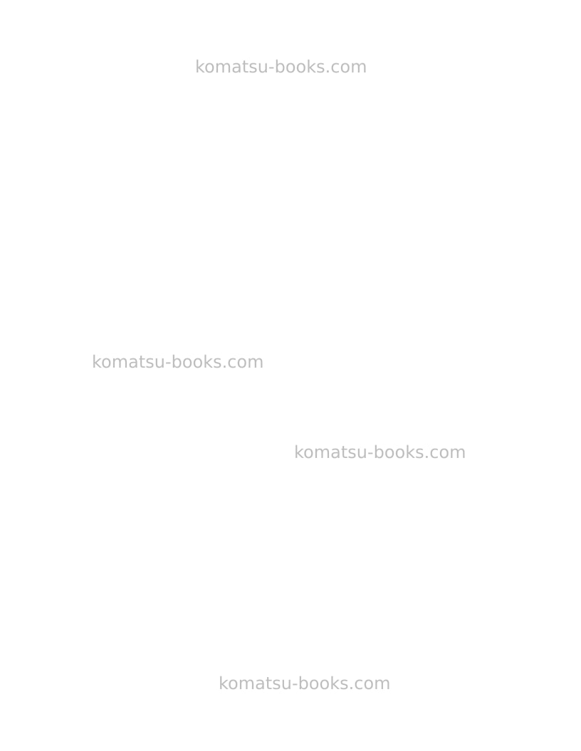 Komatsu pc300hd-7usa-l Operation manual cover Page 2