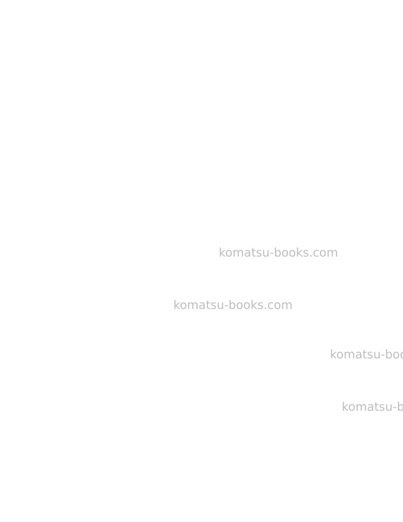 Komatsu td-7h Operation manual cover Page 2