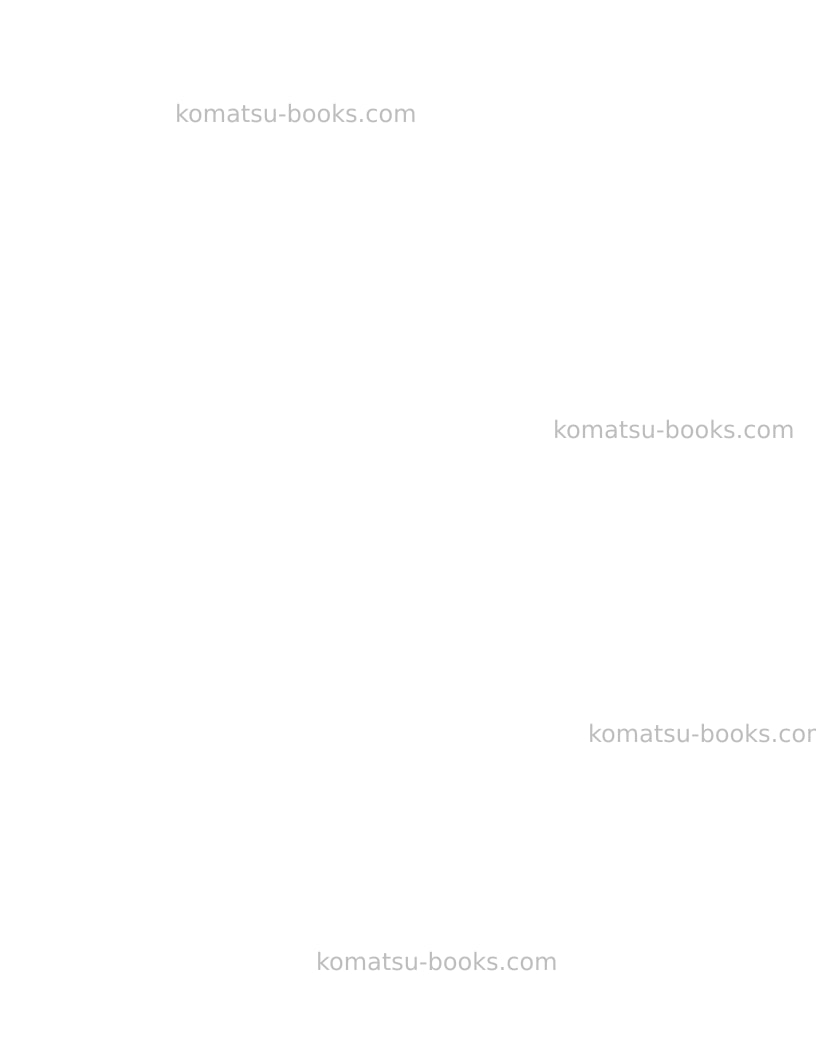 Komatsu td-9h Operation manual cover Page 2