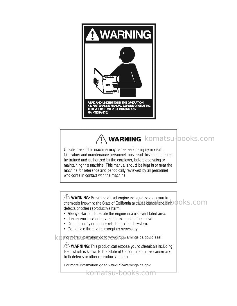Komatsu 930e-4usa Operation manual cover Page 2 Komatsu 930e-4usa Operation manual cover Page 2