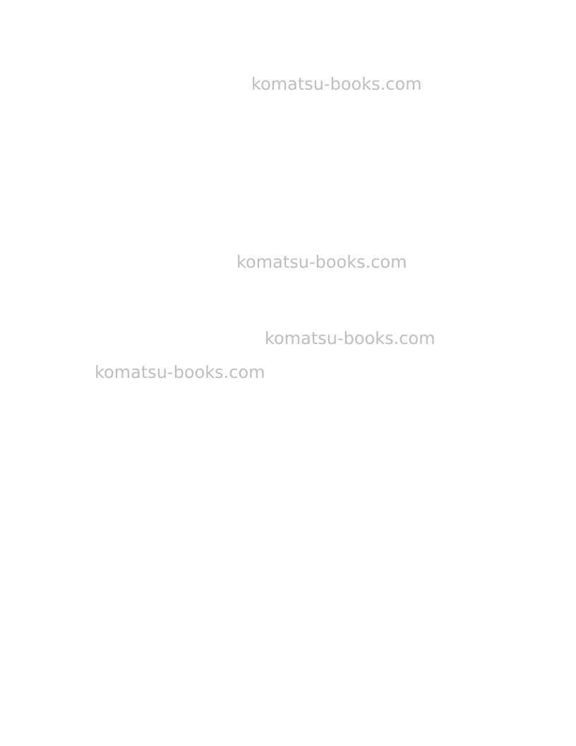 Komatsu hd1500-7usa Field assembly manual cover Page 2 Komatsu hd1500-7usa Field assembly manual cover Page 2