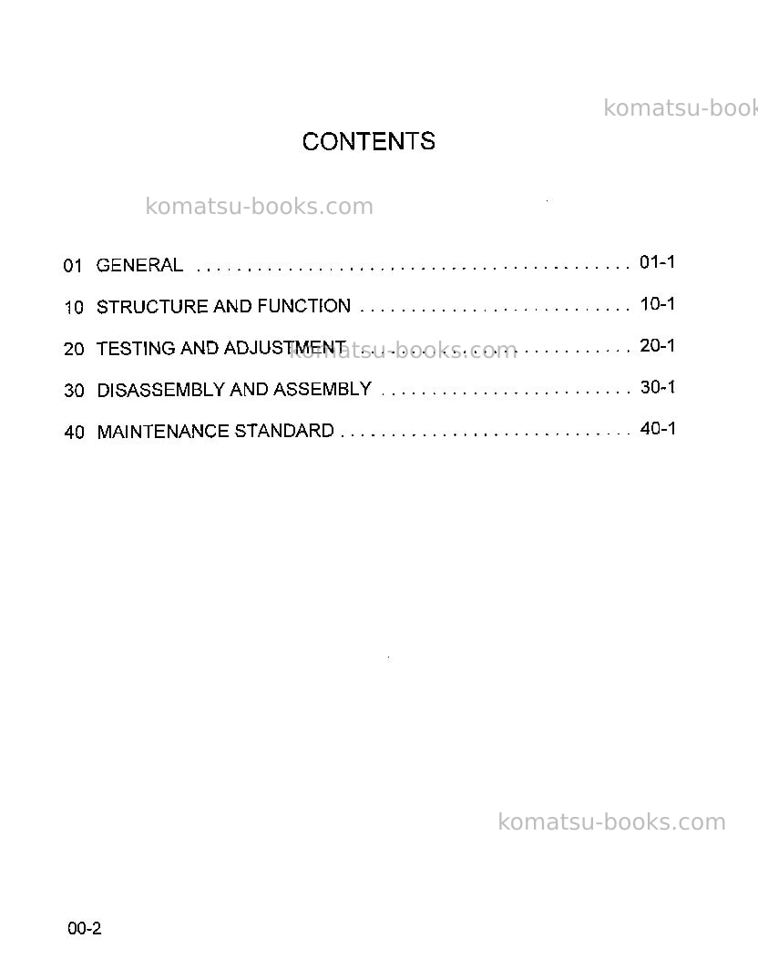Komatsu pc400hd-6usa-lc Repair & maintenance cover Page 2 Komatsu pc400hd-6usa-lc Repair & maintenance cover Page 2