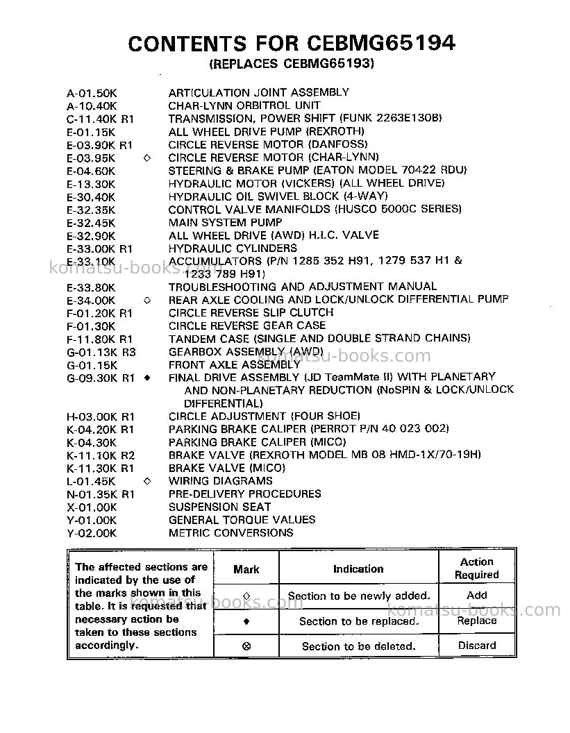 Komatsu gd670a-1usa Repair & maintenance cover Page 2 Komatsu gd670a-1usa Repair & maintenance cover Page 2
