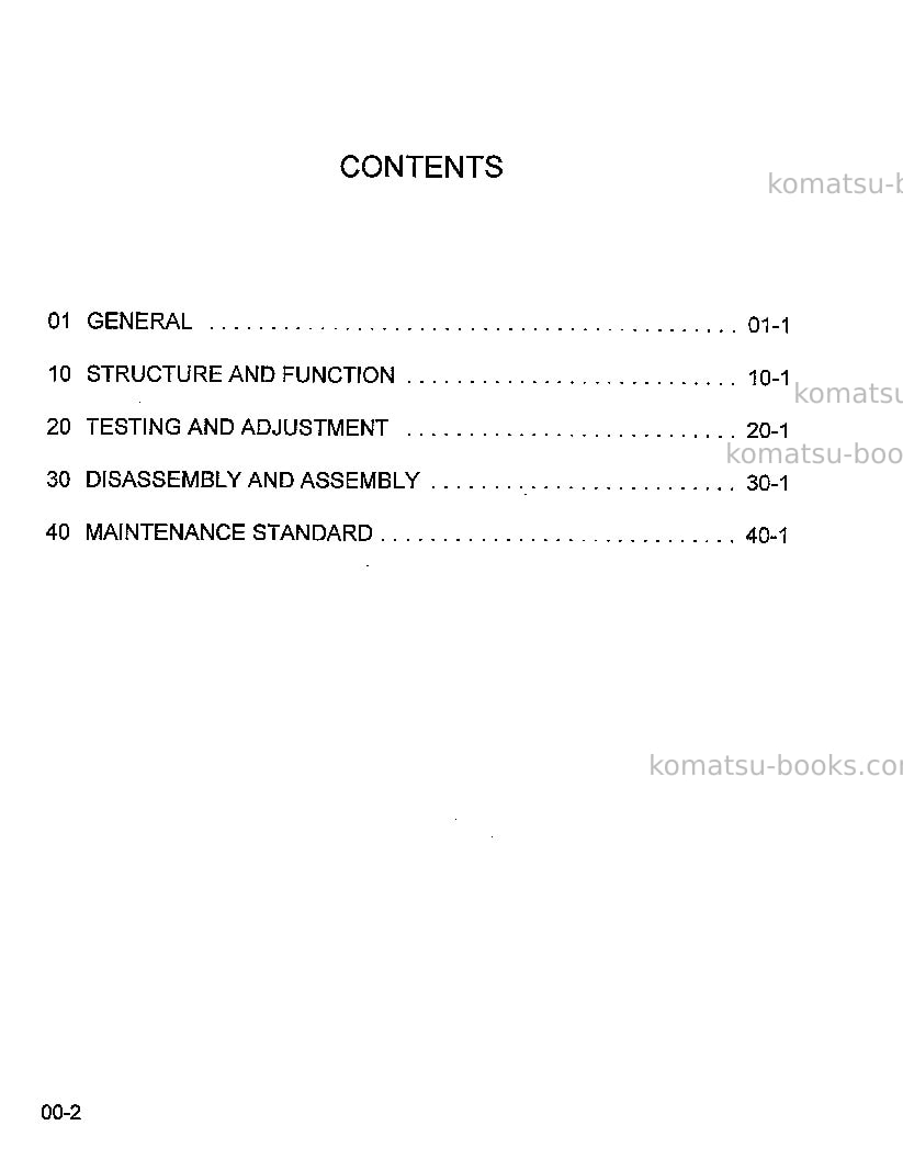 Komatsu wa320-3jpn-l Repair & maintenance cover Page 2