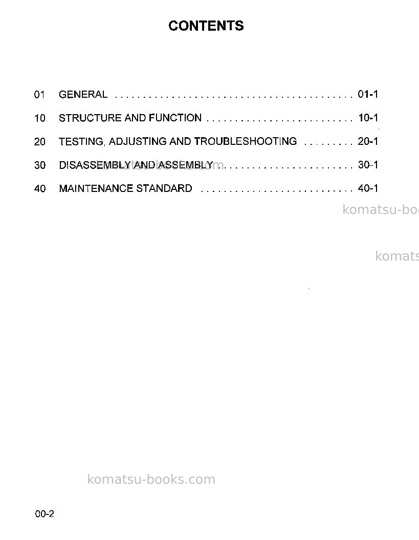 Komatsu pc150-6gbr-k Repair & maintenance cover Page 2 Komatsu pc150-6gbr-k Repair & maintenance cover Page 2