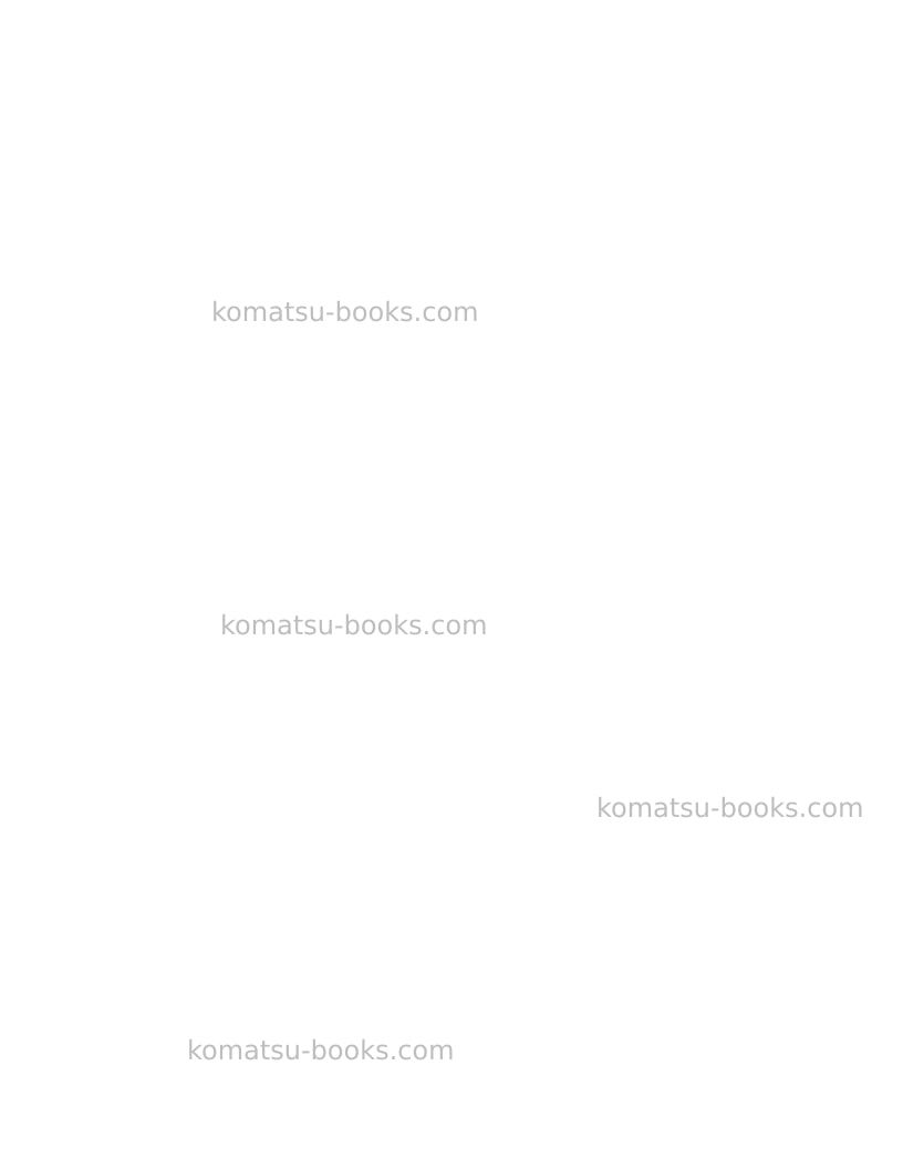 Komatsu xt465l-5usa Repair & maintenance cover Page 2
