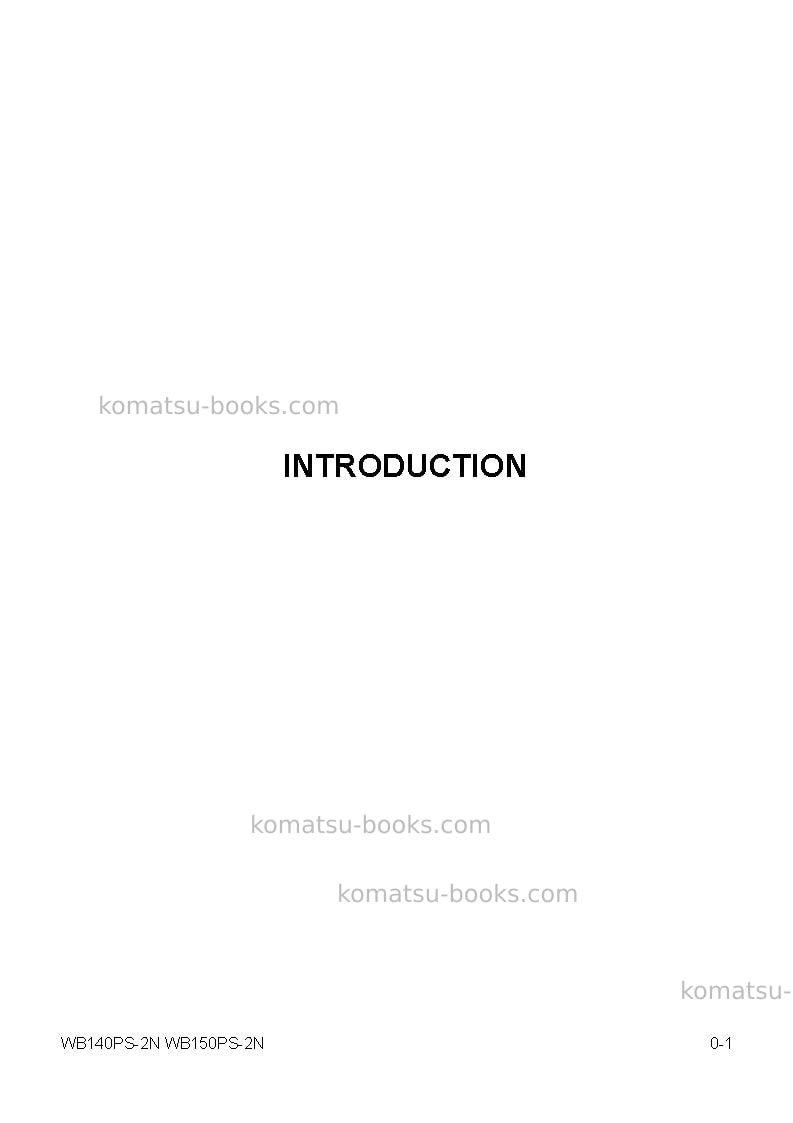 Komatsu sk1020-5ita-turbo Operation manual cover Page 2