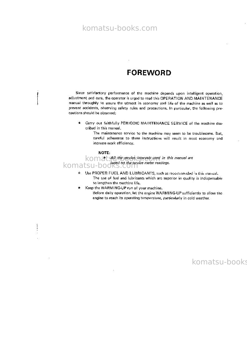 Komatsu d50s-15jpn Operation manual cover Page 2 Komatsu d50s-15jpn Operation manual cover Page 2