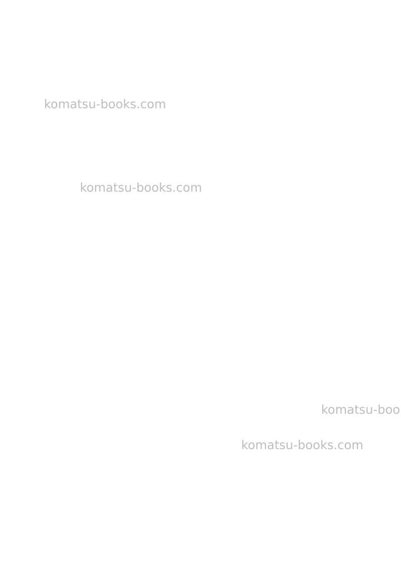 Komatsu hb205-1jpn Operation manual cover Page 2