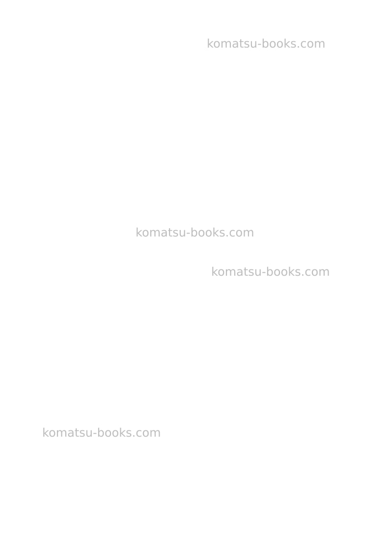 Komatsu hd785-7jpn Operation manual cover Page 2
