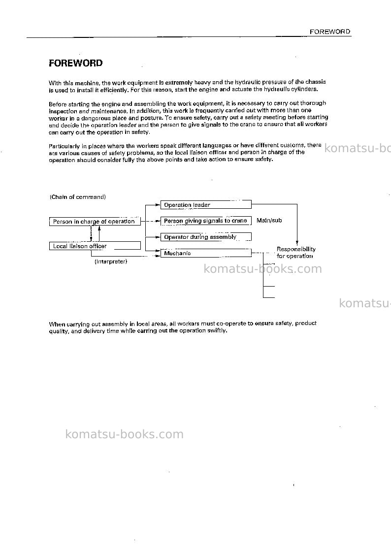 Komatsu pc400lc-6jpn--50c degree, pipe looper spec Field assembly manual cover Page 2