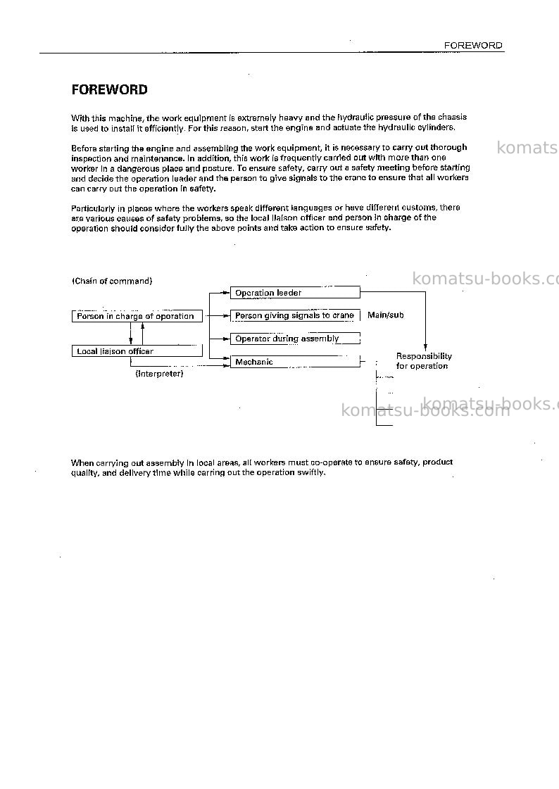 Komatsu pc400lc-6jpn--50c degree, offset boom spec Field assembly manual cover Page 2 Komatsu pc400lc-6jpn--50c degree, offset boom spec Field assembly manual cover Page 2