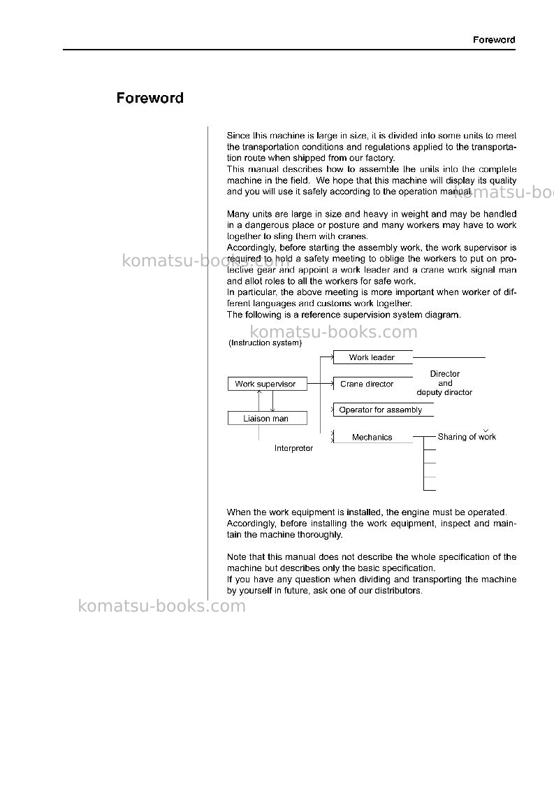 Komatsu pc750lc-7jpn Field assembly manual cover Page 2 Komatsu pc750lc-7jpn Field assembly manual cover Page 2