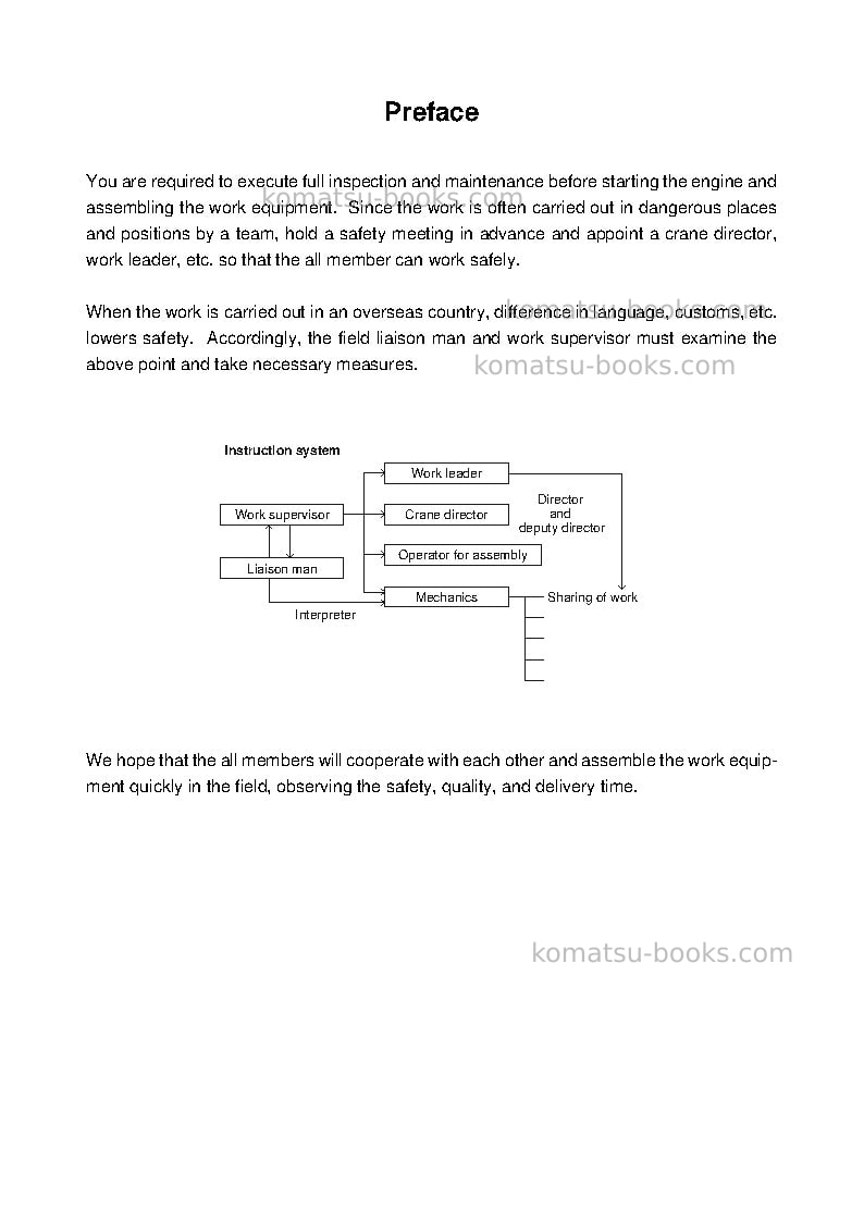 Komatsu d355c-3jpn--50c degree Field assembly manual cover Page 2