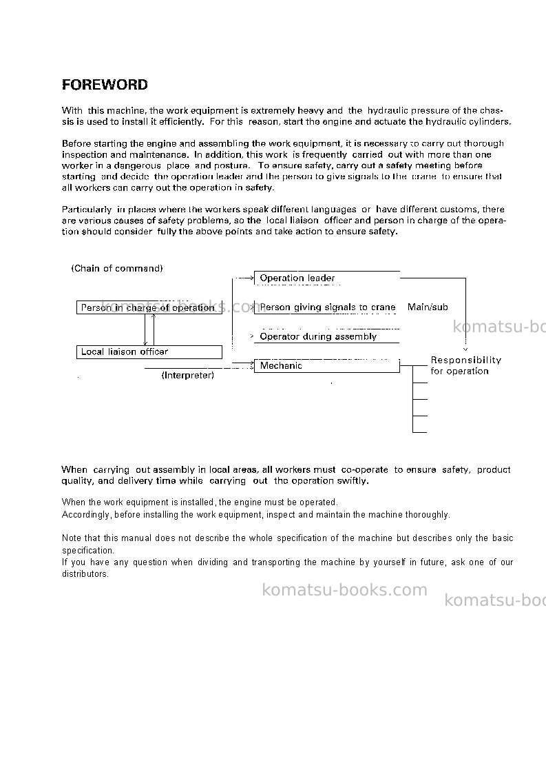 Komatsu pc850se-8jpn Field assembly manual cover Page 2 Komatsu pc850se-8jpn Field assembly manual cover Page 2