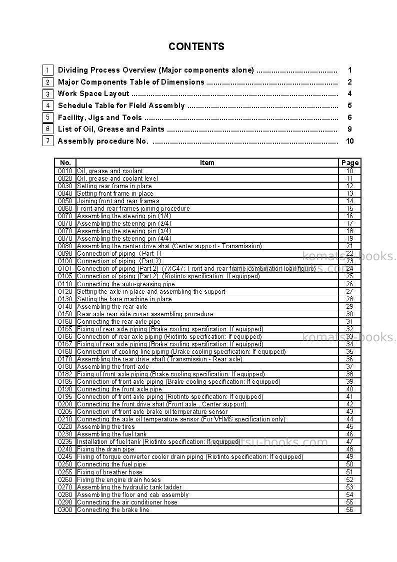Komatsu wa900-3jpn-e0 Field assembly manual cover Page 2 Komatsu wa900-3jpn-e0 Field assembly manual cover Page 2