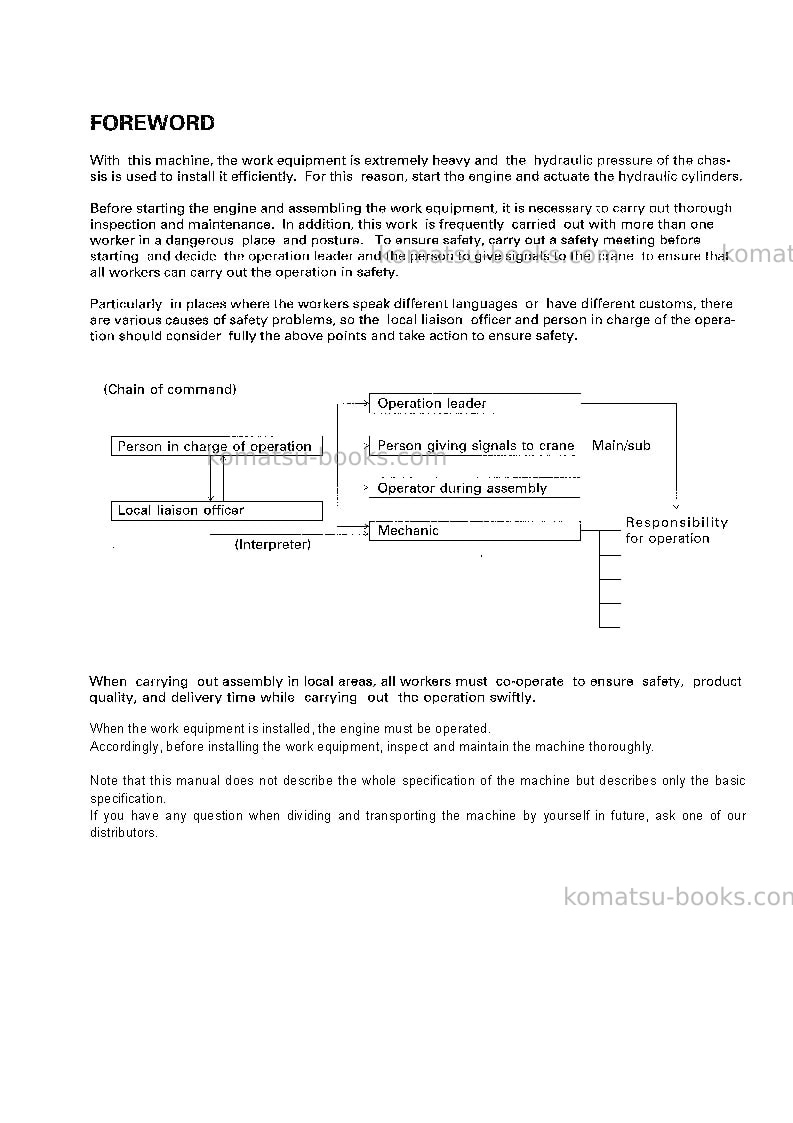 Komatsu pc800-8jpn-r Field assembly manual cover Page 2 Komatsu pc800-8jpn-r Field assembly manual cover Page 2
