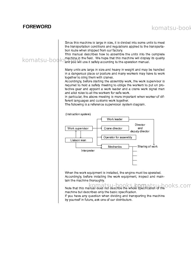 Komatsu pc650lc-8jpn-e0 Field assembly manual cover Page 2 Komatsu pc650lc-8jpn-e0 Field assembly manual cover Page 2