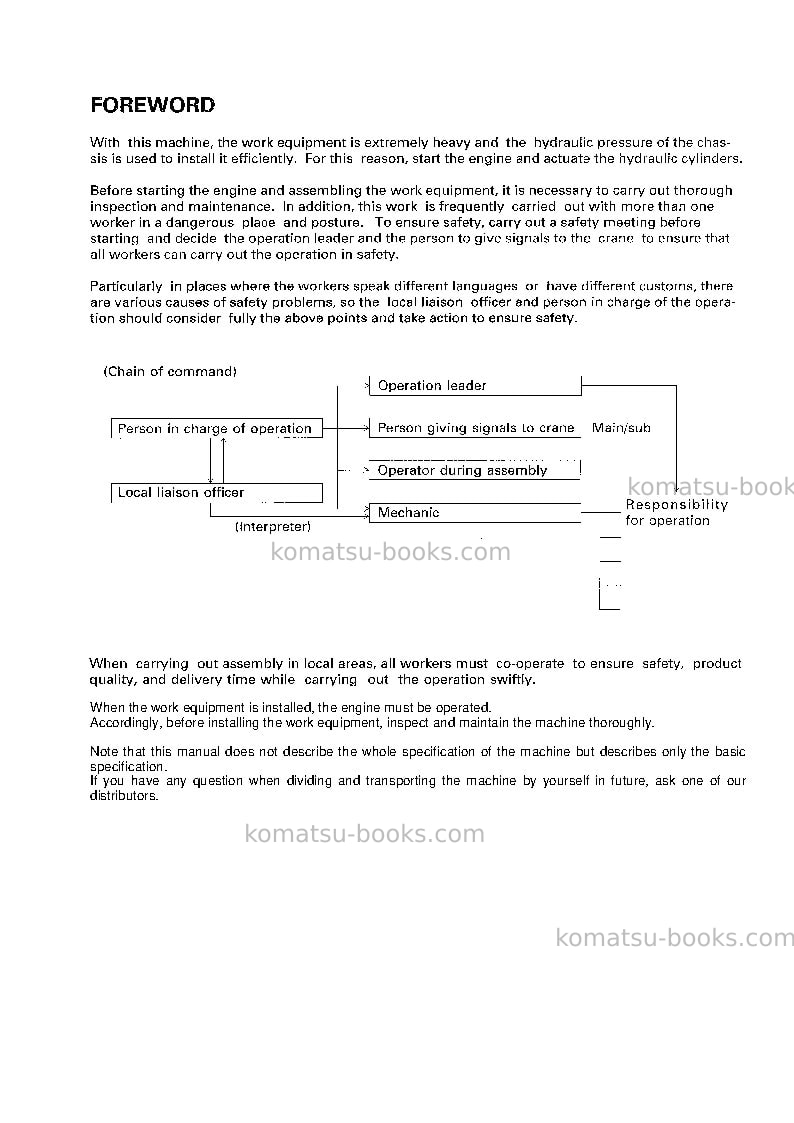 Komatsu pc800lc-8jpn-e0 Field assembly manual cover Page 2 Komatsu pc800lc-8jpn-e0 Field assembly manual cover Page 2